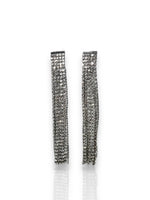 Boucles d'oreilles longues en cascade plaquées argent