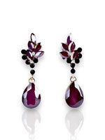 Boucles d'oreilles lilas à paillettes