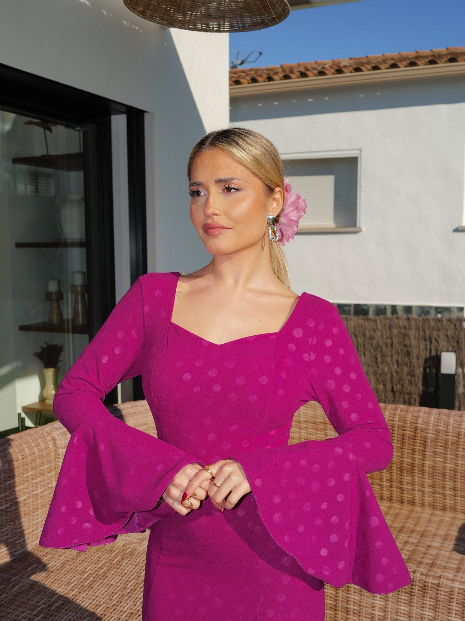 Robe flamenca à volants à pois BOUGAINVILLEA  SORELLAS