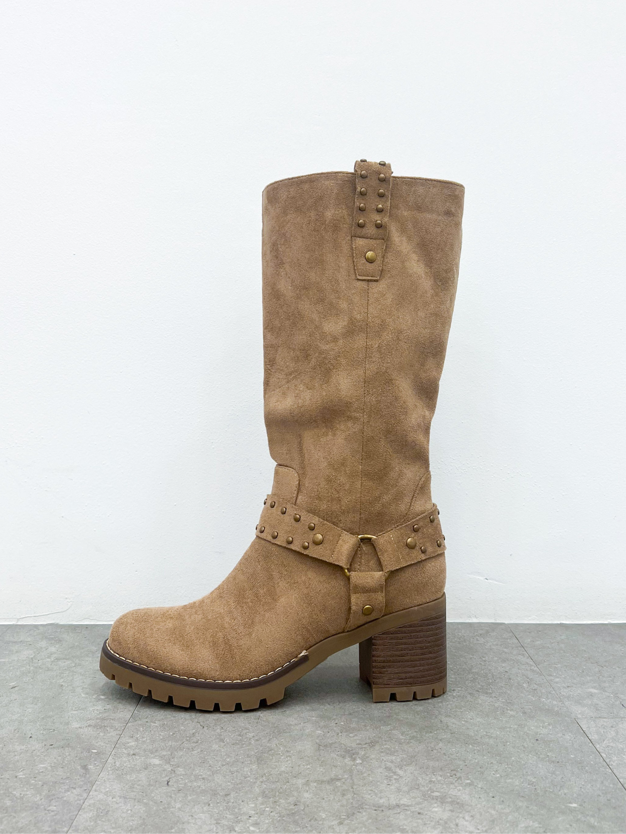 Botte à anneaux beige