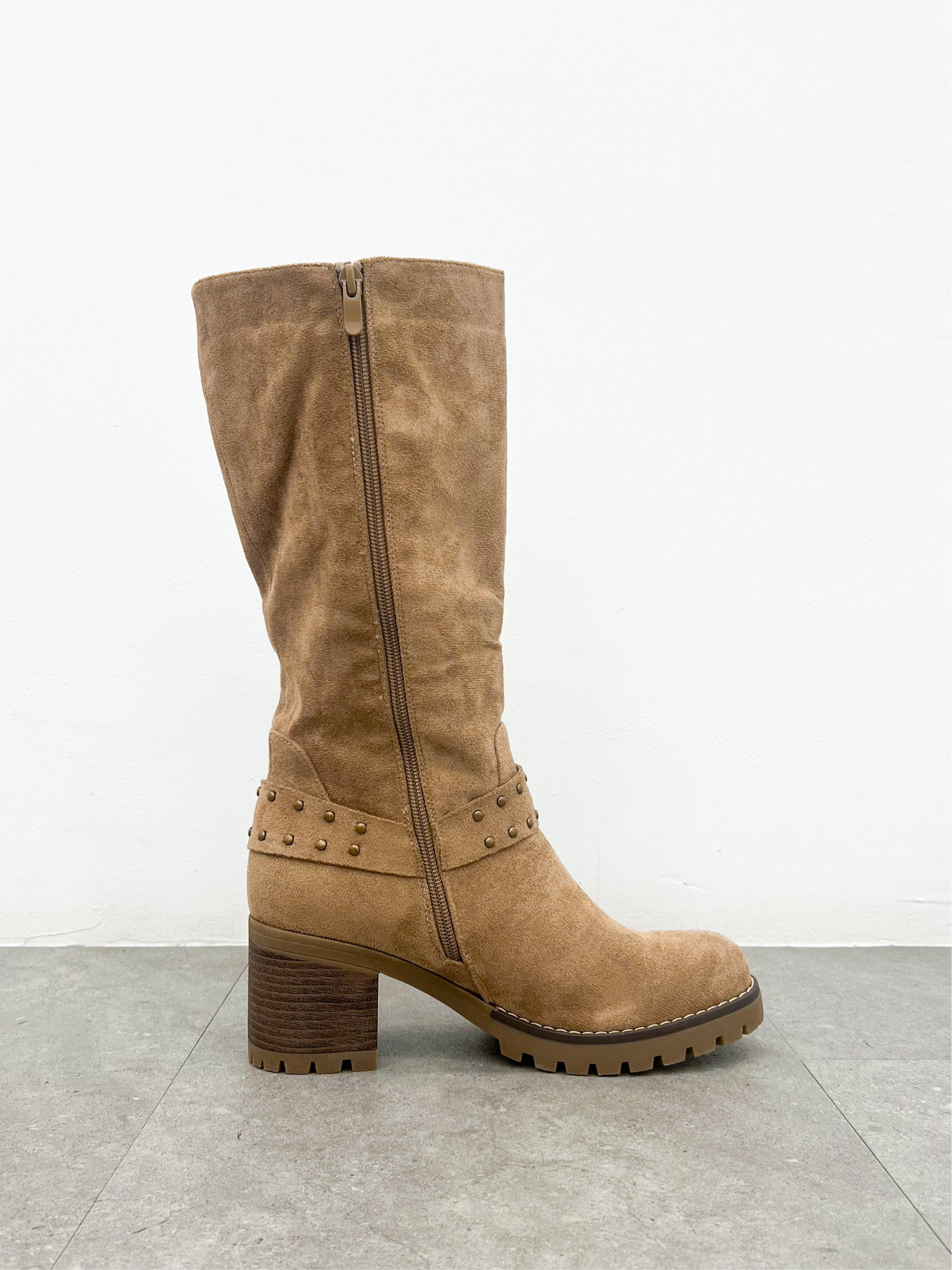 Botte à anneaux beige