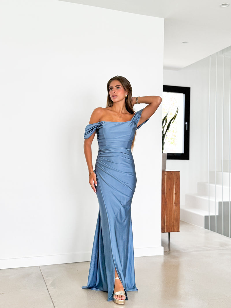 Robe sans manches bleu clair