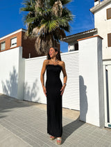 Robe de mots en plumes noires plumes lurex