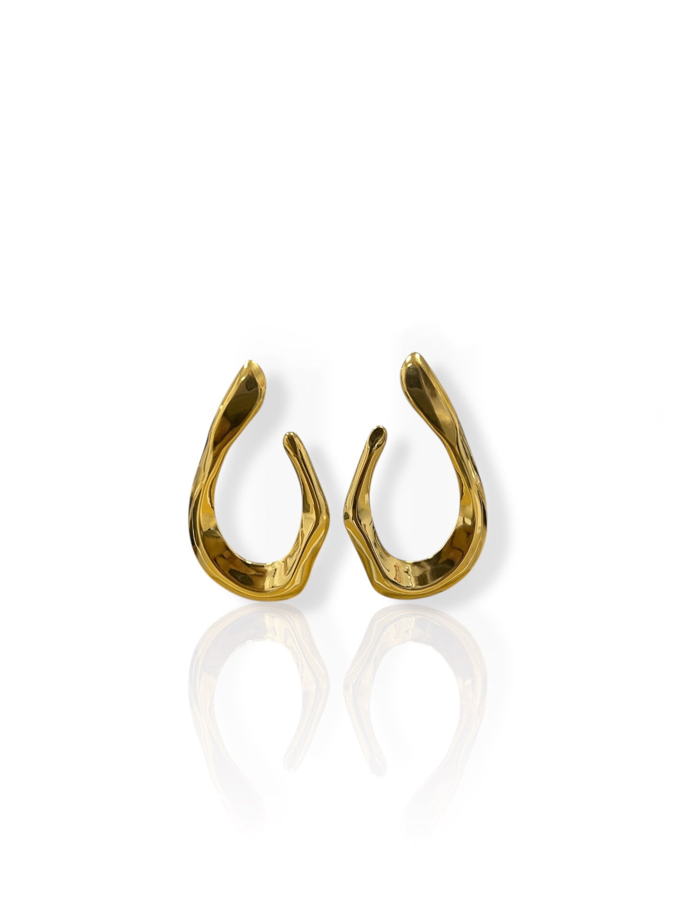 BOUCLES D'OREILLES ouvertes dorées