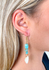 Boucles d'oreilles en pierres de turquoise