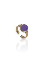 Bague ovale lilas