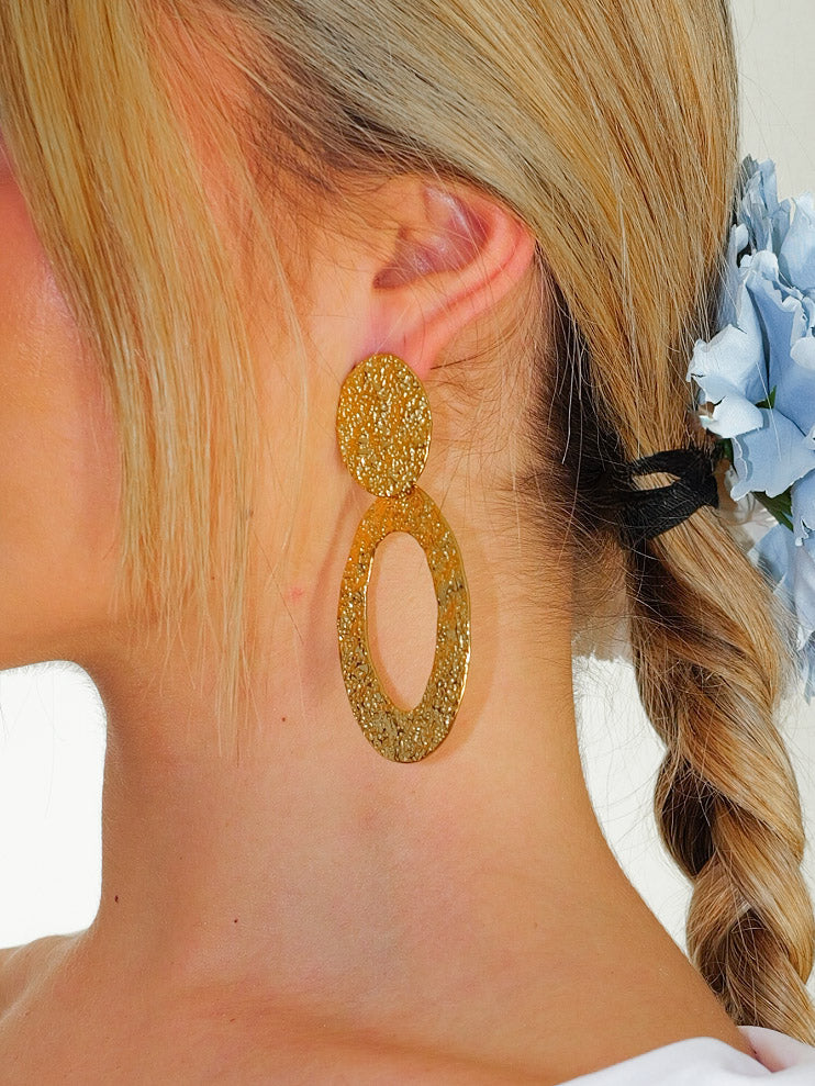 BOUCLES D'OREILLES picotées dorées