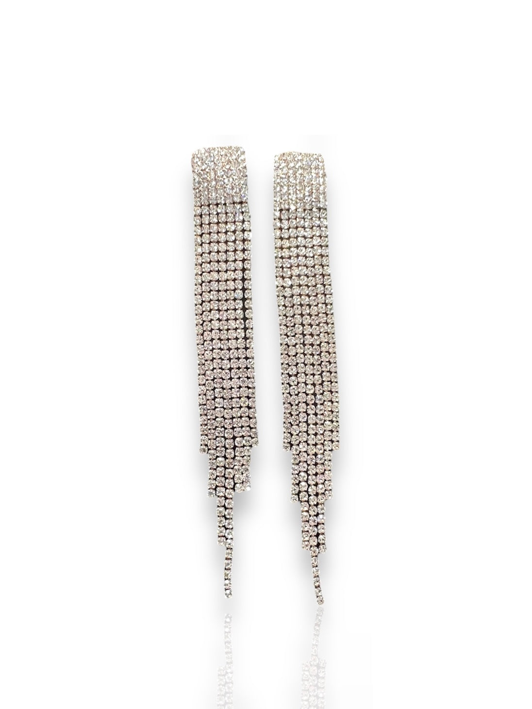 Boucles d'oreilles cascade de paillettes dorées