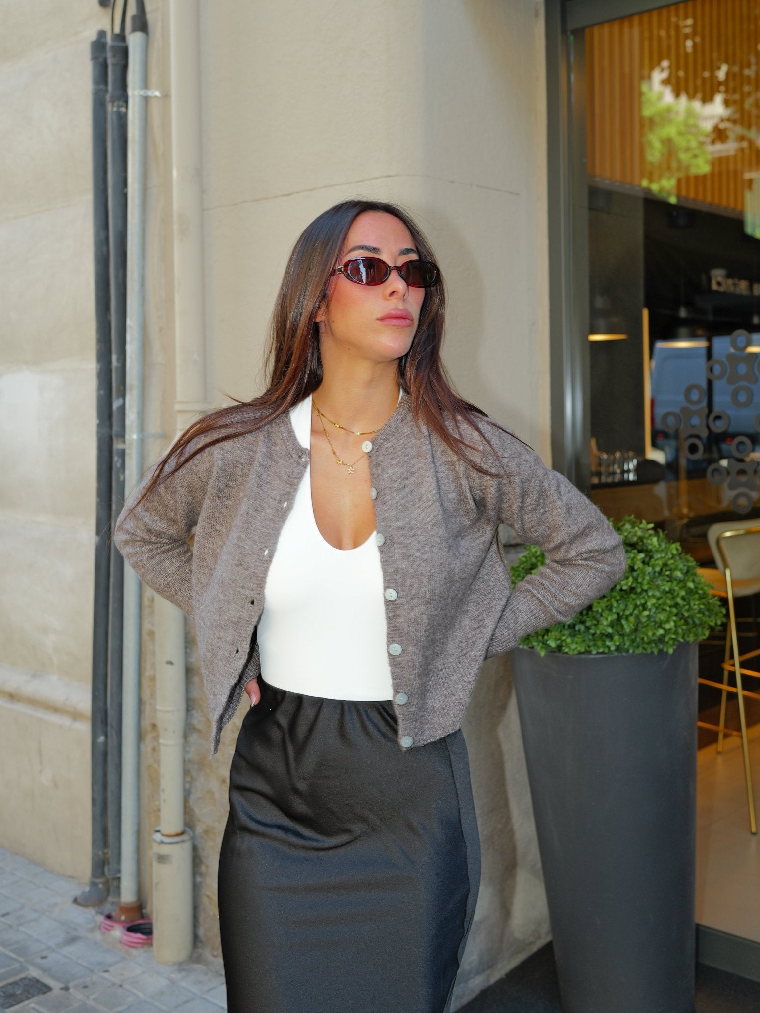 Cardigan en maille boutons pierre - Sorellas The Brand Barcelona S.L