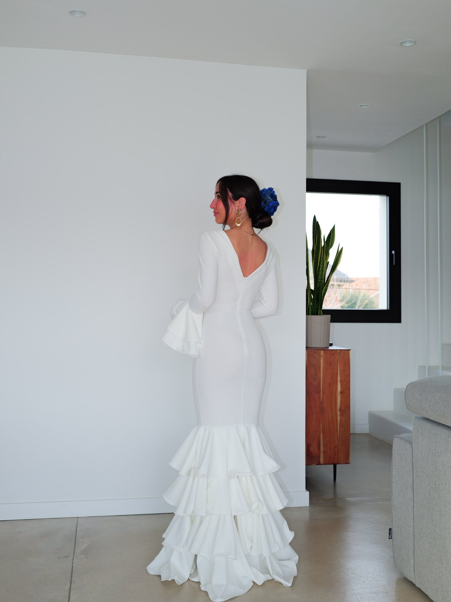 Robe flamenca à volants blanche - Sorellas The Brand Barcelona S.L