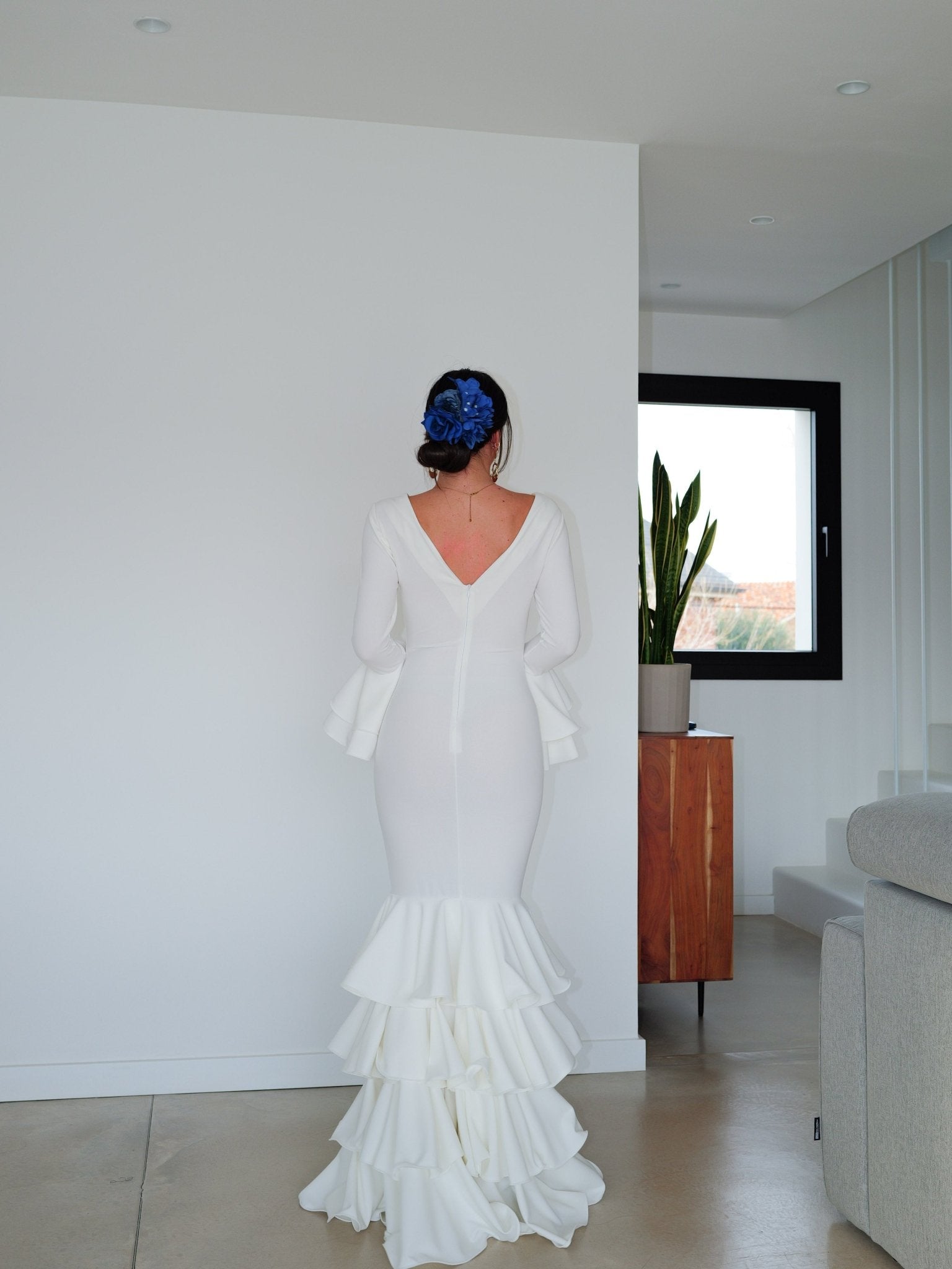 Robe flamenca à volants blanche - Sorellas The Brand Barcelona S.L