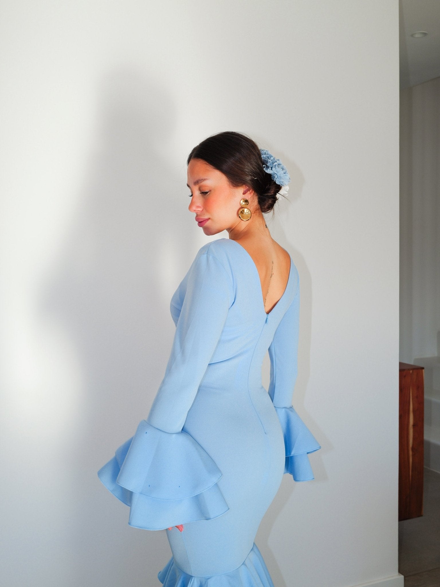 Robe flamenco à volants bleu ciel - Sorellas The Brand Barcelona S.L