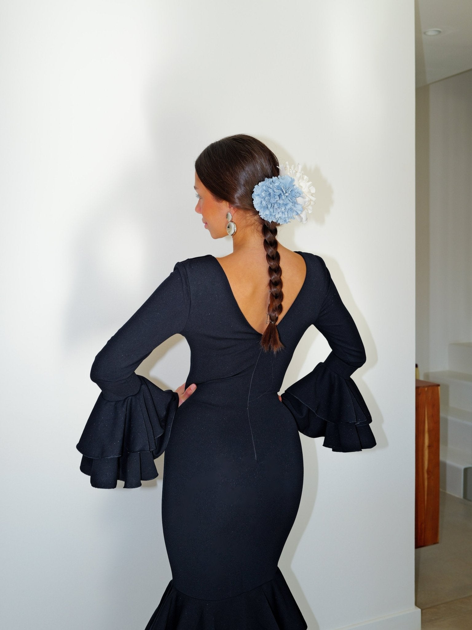 Robe flamenca à volants bleu marine - Sorellas The Brand Barcelona S.L