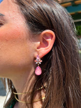 Boucles d'oreilles en pierre de saumon