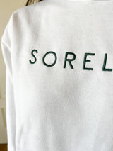 Sweat-shirt Sorellas à capuche blanche