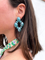 Boucles d'oreilles losanges bleus