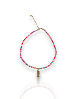 Collana di conchiglie multicolore