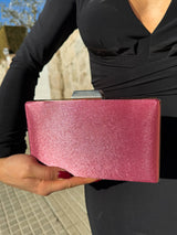 Pochette in raso blush