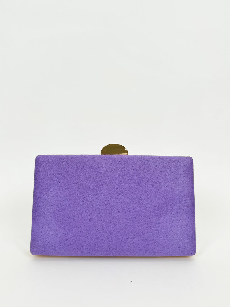 Pochette orizzontale rotonda lilla