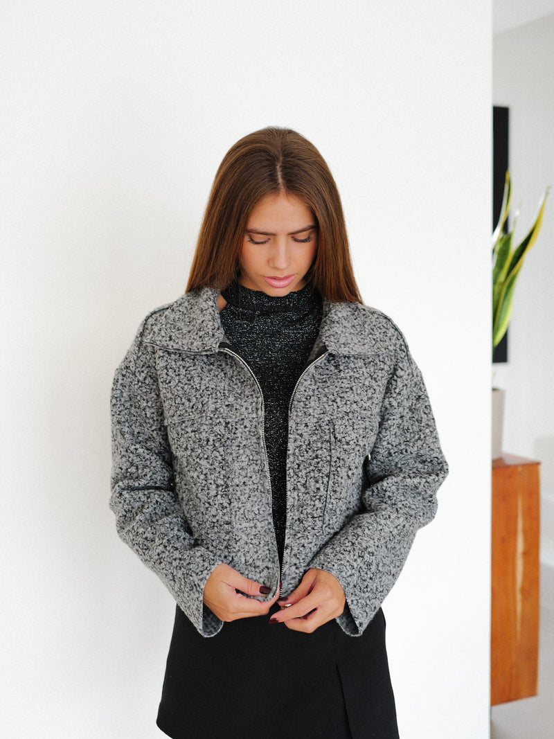 Chaqueta lana gris