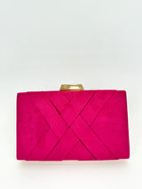 Pochette intrecciata fucsia