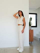 Set di abiti cropped beige