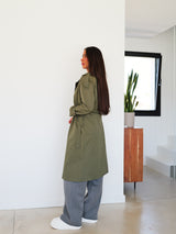 Trench midi color kaki