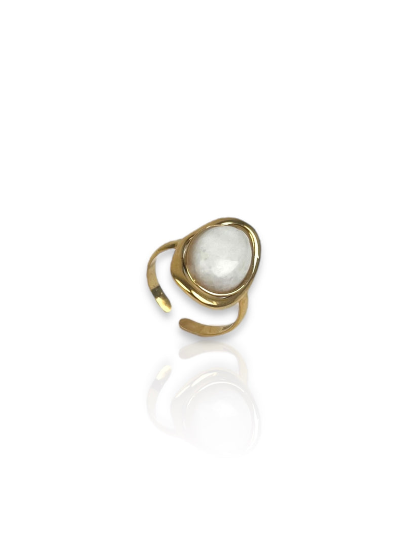 Anello ovale bianco