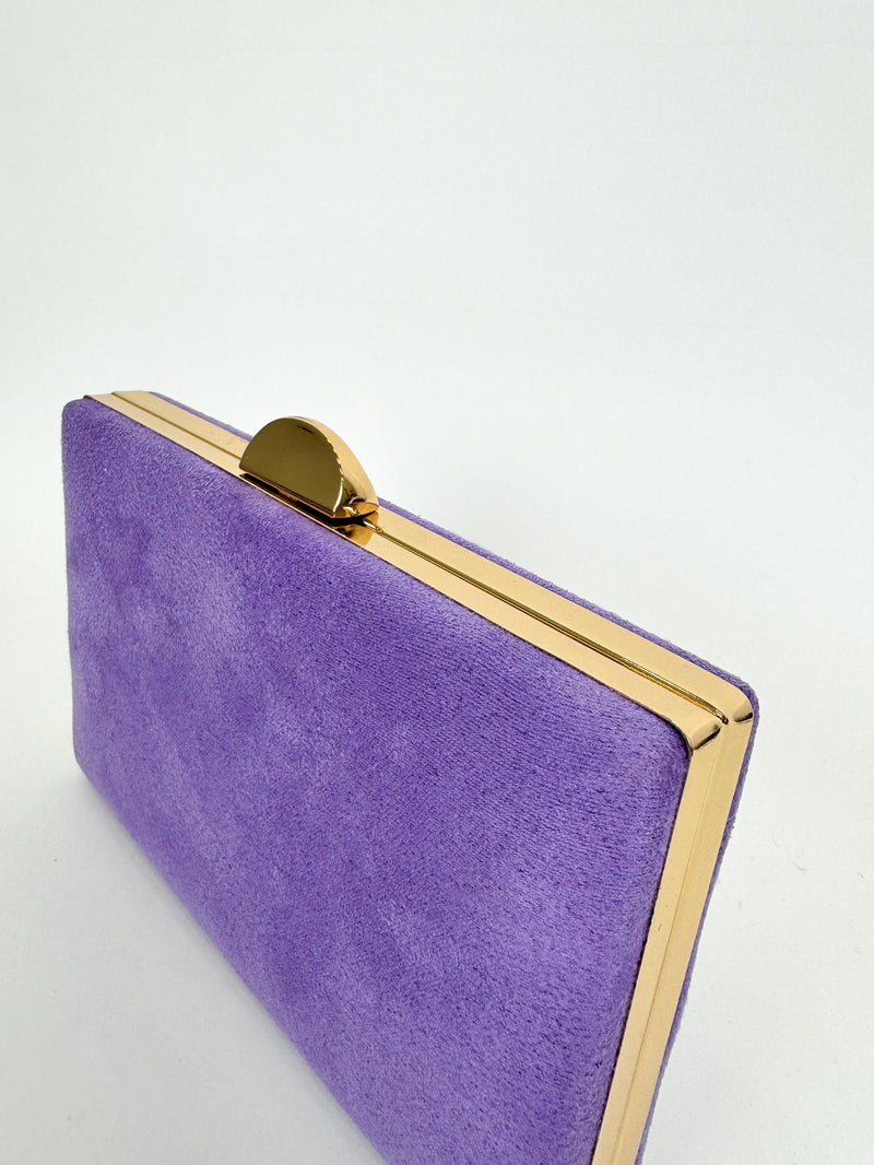 Pochette orizzontale rotonda lilla