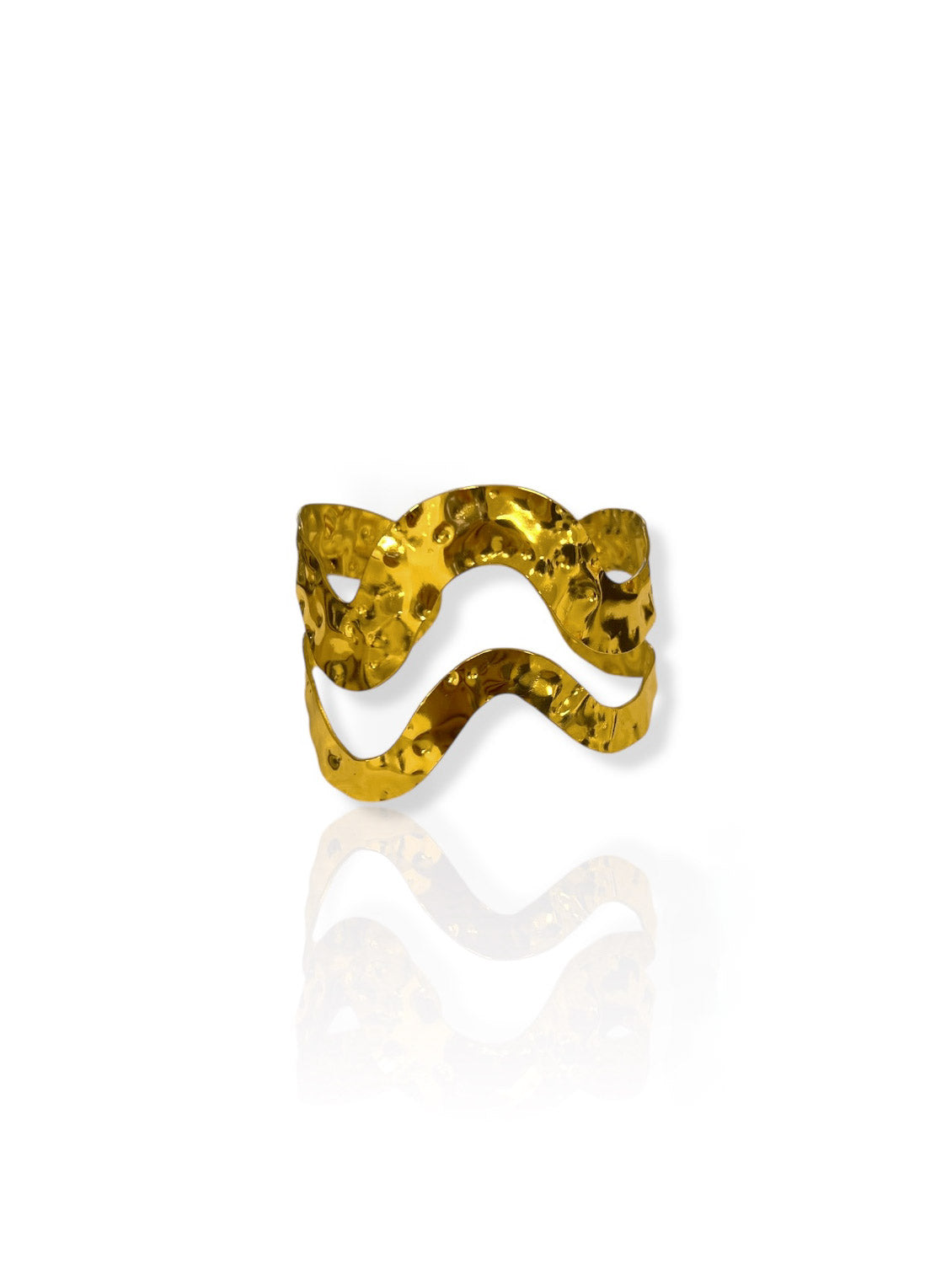 Bracciale a onde mozze placcato oro