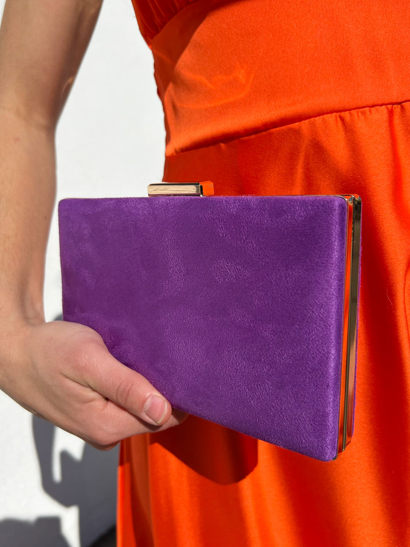 Pochette orizzontale viola