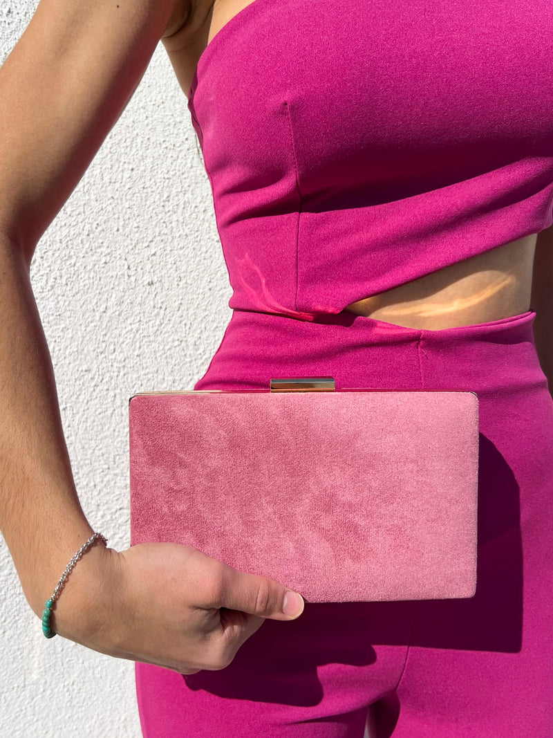 Pochette orizzontale rosa