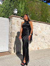 Scialle a mantellina in chiffon nero